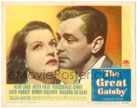 8p531 GREAT GATSBY LC #5 '49 cool posed portrait of Alan Ladd & Ruth Hussey!