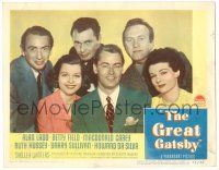 8p532 GREAT GATSBY LC #8 '49 posed portrait of Alan Ladd, Betty Field, Ruth Hussey & cast!