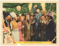 8p537 GREAT WALTZ LC '38 man tells crowd that Fernand Gravet is one of the people!