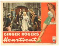 8p546 HEARTBEAT LC '46 bride Ginger Rogers & groom Jean-Pierre Aumont at their wedding!
