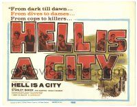 8p092 HELL IS A CITY TC '60 from dark till dawn, from dives to dames, from cops to killers!