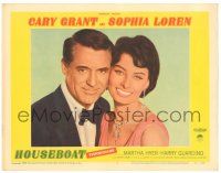 8p572 HOUSEBOAT LC #4 '58 romantic close up of Cary Grant & beautiful Sophia Loren!