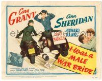 8p100 I WAS A MALE WAR BRIDE TC '49 World War II images of Cary Grant & Ann Sheridan in uniform!