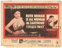 8p123 LIGHTNING STRIKES TWICE TC '51 sexy smoking bad girl Ruth Roman is all woman!