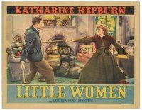 8p647 LITTLE WOMEN LC '33 image of Katharine Hepburn pulling Douglass Montgomery's rope!