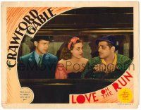 8p653 LOVE ON THE RUN LC '36 Clark Gable & Joan Crawford are out of gas!