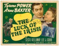 8p129 LUCK OF THE IRISH TC '48 Tyrone Power, Anne Baxter, art of leprechaun Cecil Kellaway!