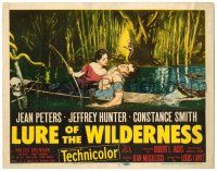 8p130 LURE OF THE WILDERNESS TC '52 sexy Jean Peters & Jeff Hunter in Okefenokee Swamp!