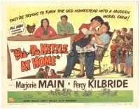 8p132 MA & PA KETTLE AT HOME TC '54 Marjorie Main & Percy Kilbride try modern farming!