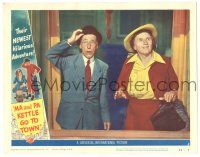 8p656 MA & PA KETTLE GO TO TOWN LC #3 '50 Marjorie Main & Percy Kilbride looking bewildered!