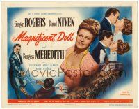 8p135 MAGNIFICENT DOLL TC '46 sexy Ginger Rogers with David Niven as Aaron Burr!