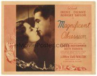 8p136 MAGNIFICENT OBSESSION TC '35 great romantic close up of Irene Dunne & Robert Taylor!