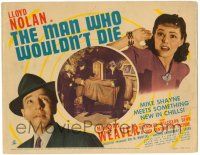 8p139 MAN WHO WOULDN'T DIE TC '42 images of Lloyd Nolan & scared Marjorie Weaver!