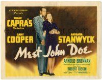 8p145 MEET JOHN DOE TC R40s full-length Gary Cooper & Barbara Stanwyck, directed by Frank Capra!