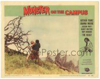 8p688 MONSTER ON THE CAMPUS LC #2 '58 Jack Arnold, beast attacking woman on hillside!