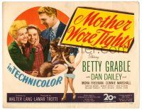 8p152 MOTHER WORE TIGHTS TC '47 Betty Grable, Dan Dailey, Mona Freeman & Connie Marshall!