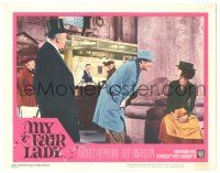 8p696 MY FAIR LADY LC #3 '64 flower girl Audrey Hepburn is taunted by Rex Harrison & Hyde-White!