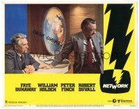8p705 NETWORK LC #5 '76 Peter Finch & William Holden in Cheyefsky & Lumet's classic!