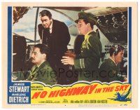 8p713 NO HIGHWAY IN THE SKY LC #8 '51 James Stewart in cockpit w/crew of doomed aircraft!