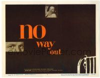 8p160 NO WAY OUT TC '50 Widmark's eyes & terrified Linda Darnell, design by Eric Nitsche!