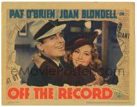 8p717 OFF THE RECORD LC '39 newspaper reporters Pat O'Brien & Joan Blondell!