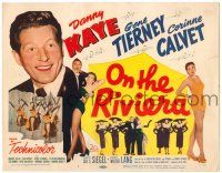 8p165 ON THE RIVIERA TC '51 Danny Kaye, sexy Gene Tierney & Corinne Calvet!