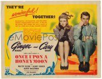 8p166 ONCE UPON A HONEYMOON TC '42 wonderful frowning image of Ginger Rogers & Cary Grant!