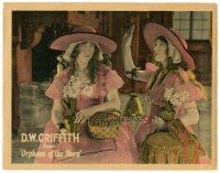8p729 ORPHANS OF THE STORM LC '21 D.W. Griffith classic, great image of Lillian & Dorothy Gish!