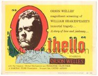 8p167 OTHELLO TC '55 close up of troubled Orson Welles in the title role, Shakespeare!