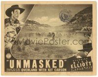 8p738 OVERLAND WITH KIT CARSON chapter 15 LC '39 Wild Bill Elliot serial, Unmasked!