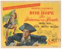 8p175 PRINCESS & THE PIRATE TC '44 great close up of Bob Hope & sexy Virginia Mayo!