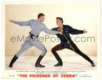 8p762 PRISONER OF ZENDA photolobby '52 James Mason & Stewart Granger clash!
