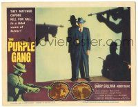 8p766 PURPLE GANG LC #2 '59 cool image of Barry Sullivan surrounded by shadows of men with guns!