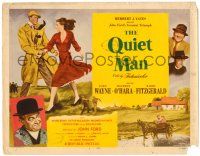 8p177 QUIET MAN TC '51 great art of John Wayne & bride Maureen O'Hara, John Ford directed