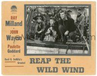 8p776 REAP THE WILD WIND Canadian LC '42 image of Paulette Goddard, Robert Preston!