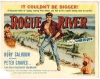 8p186 ROGUE RIVER TC '50 Rory Calhoun, Peter Graves, it couldn't be bigger!
