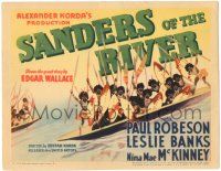 8p190 SANDERS OF THE RIVER TC '35 wonderful artwork of jungle natives, Edgar Wallace!