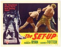 8p810 SET-UP LC #2 '49 great image of boxer Robert Ryan fighting in the ring, Robert Wise!