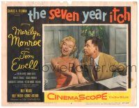 8p814 SEVEN YEAR ITCH LC #8 '55 Billy Wilder, Tom Ewell watches sexy Marilyn Monroe play piano!