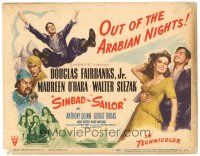 8p209 SINBAD THE SAILOR TC '46 Douglas Fairbanks Jr. & Maureen O'Hara out of the Arabian Nights!
