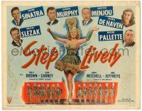 8p227 STEP LIVELY TC '44 Frank Sinatra, George Murphy, Adolphe Menjou, full-length sexy dancer!