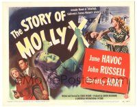 8p229 STORY OF MOLLY X TC '49 bad girl June Havoc ends up in woman's prison!
