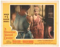 8p873 STREETCAR NAMED DESIRE LC #5 R58 Marlon Brando walks in on half-dressed Vivien Leigh!