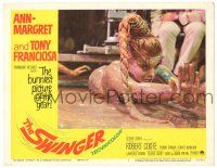 8p886 SWINGER LC #1 '66 wacky image of super sexy painted Ann-Margret writhing in mud!
