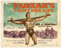 8p236 TARZAN'S FIGHT FOR LIFE TC '58 Eve Brent, Gordon Scott bound with arms outstretched!