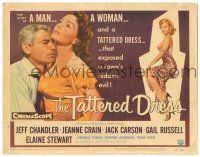 8p237 TATTERED DRESS TC '57 Jeff Chandler, Jeanne Crain, directed by Jack Arnold