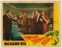 8p937 TWELVE CROWDED HOURS LC '39 Lucille Ball & investigative reporter Richard Dix w/hands up!