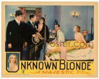8p949 UNKNOWN BLONDE LC '34 Barry Norton & lawyer Edward Arnold walks in on adulteress woman!