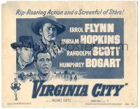 8p266 VIRGINIA CITY TC R51 Errol Flynn, Randolph Scott, Miriam Hopkins, cool western action!