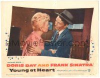 8p992 YOUNG AT HEART LC #8 '54 image of Doris Day & Frank Sinatra close-up!